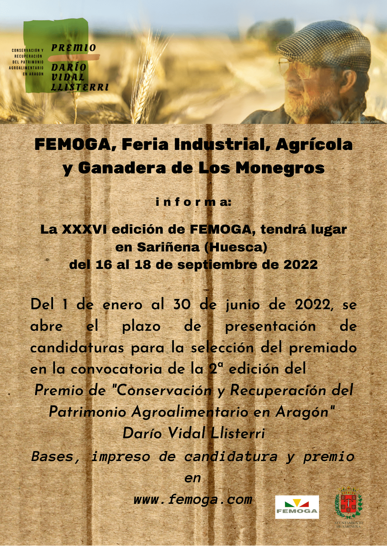 anuncio 2ª convocatoria PREMIO DARÍO VIDAL LLISTERRI anuncio 2ª convocatoria PREMIO DARÍO VIDAL LLISTERRI